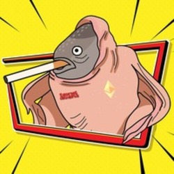 Smoking Chicken Fish Logo